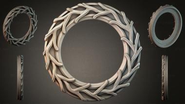 Decorative frames, framing (Twisted oval molding with acanthus leaves, RMI_001170) 3D models for cnc