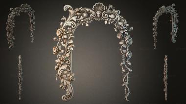 Decorative frames, framing (Ornamental corner element with roses and acanthus, RMI_001172) 3D models for cnc