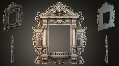 Decorative frames, framing (Architectural portal with volutes and columns, RMI_001208) 3D models for cnc