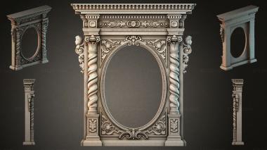 Decorative frames, framing (Classical portal with Corinthian columns and spiral shafts, RMI_001235) 3D models for cnc