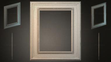 Decorative frames, framing (Classic frame with a multi-level profile and a rectangular opening, RMI_001278) 3D models for cnc