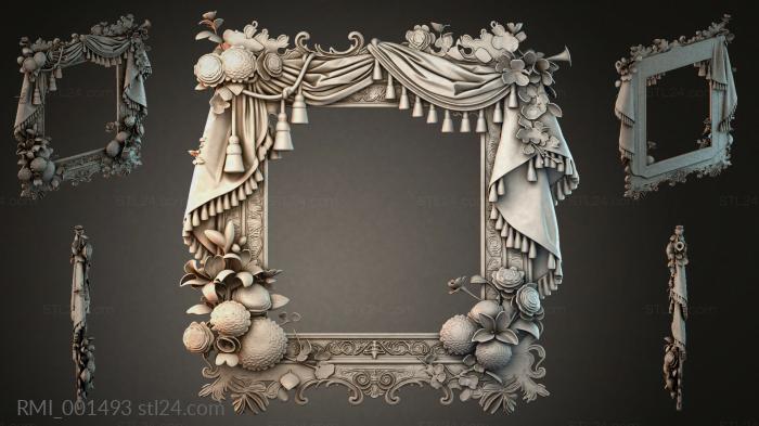Рамы декоративные, обрамления (RMI_001493) 3D модель для ЧПУ станка