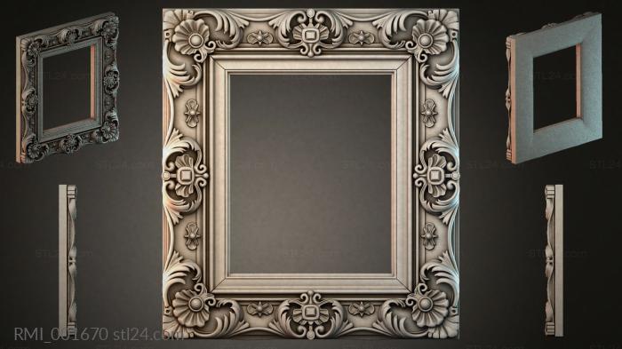 Frame with lush acanthus and rosettes 3d STL model