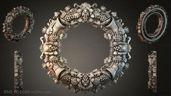 Grapevine with lion masks and ornamental rosettes 3d STL model