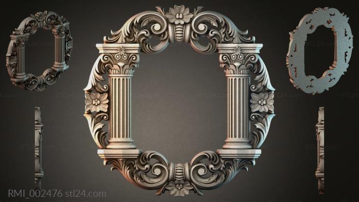 Рамы декоративные, обрамления (RMI_002476) 3D модель для ЧПУ станка