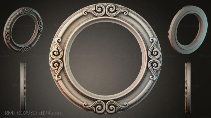 Round frame with volutes and spirals 3d STL model