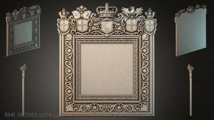 Royal Mirror Portal with Heraldic Canon and Winged Chimeras 3d STL model