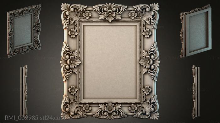 Carved frame with acanthus and floral elements 3d STL model