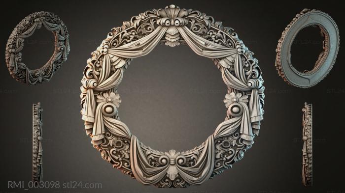 Classic oval pattern with draping and swirls 3d STL model