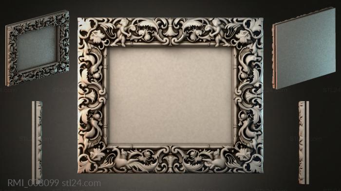 Ornamental frame with acanthus and scrolls 3d STL model