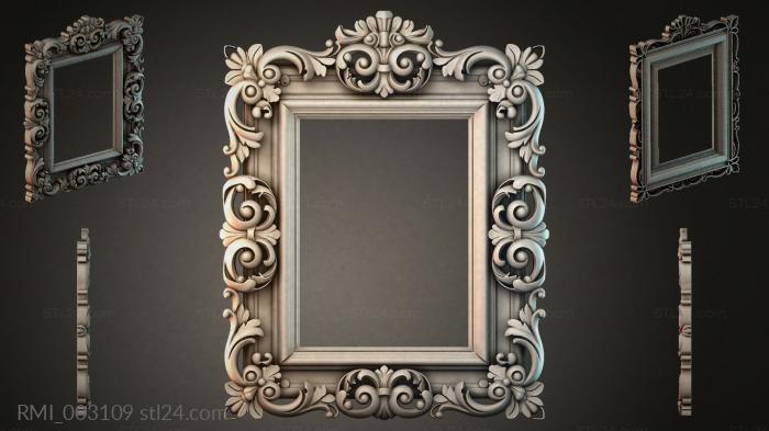 Classic frame with volutes and palmettes 3d STL model