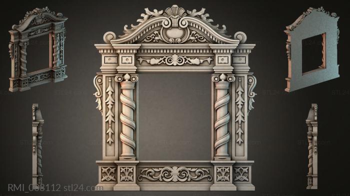 Classic portal with columns and spiral turns 3d STL model