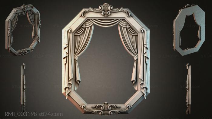 Decorative frames, framing (Theatre portal with drapery and ornamentation, RMI_003198) 3D models for cnc