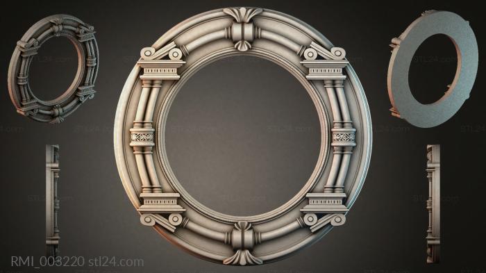 Round frame with columns and capitals 3d STL model