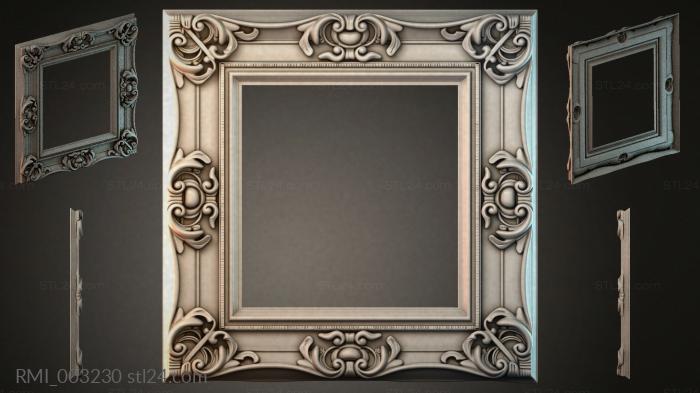Ornamental frame with acanthus scrolls for 3D milling 3d STL model