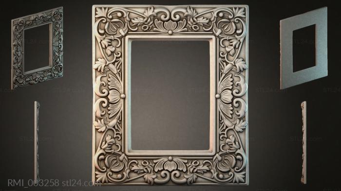 Picture frame with scrolls and palmettes 3d STL model