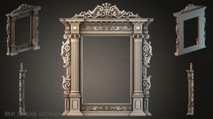 Classic portal opening with cornice and columns 3d STL model