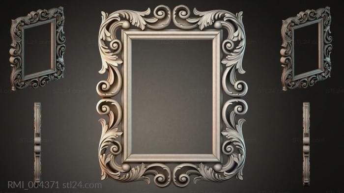 Mirror frame with volutes and acanthus 3d STL model