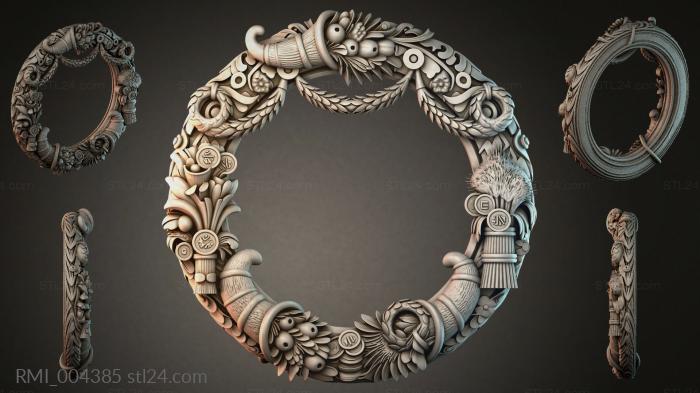 Ornamental frame with acanthus and shells 3d STL model