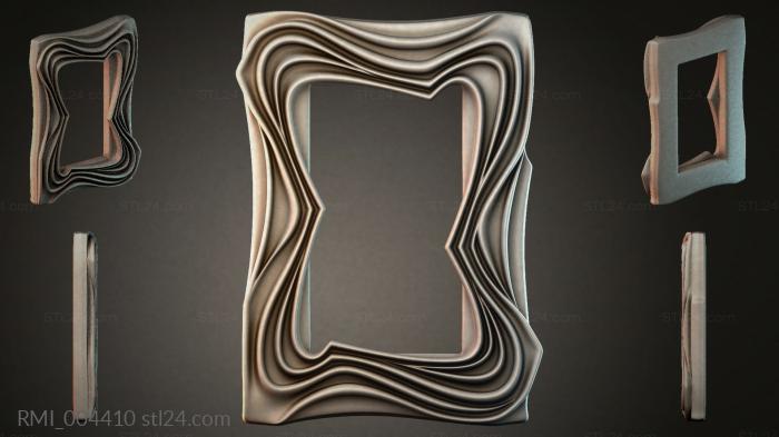 Wavy frame with concentric contours 3d STL model