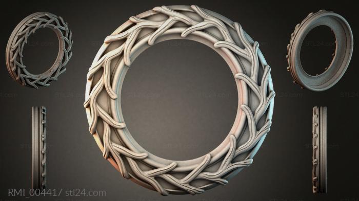 Round frame with wavy acanthus ornament 3d STL model