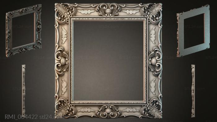 Carved ornamental molding with scrolls and cartouches 3d STL model