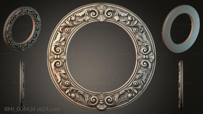 Round frame with volutes and acanthus leaves 3d STL model