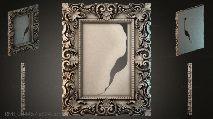 Ornamental frame with a profile portrait and vignettes 3d STL model
