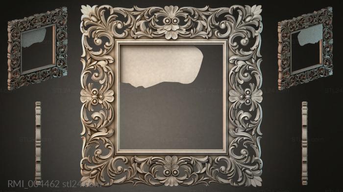 Square frame with climbing acanthus and rosettes 3d STL model