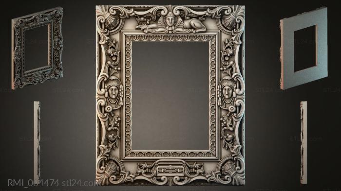 Classic frame with angels and mascarons 3d STL model