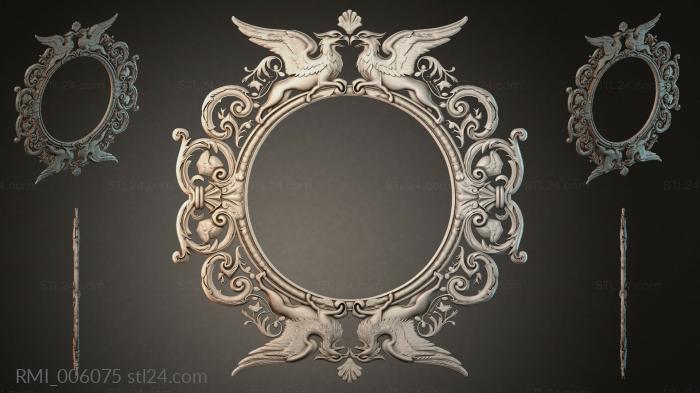 Baroque Mirror with Winged Griffins and Acanthus Scrolls 3d STL model
