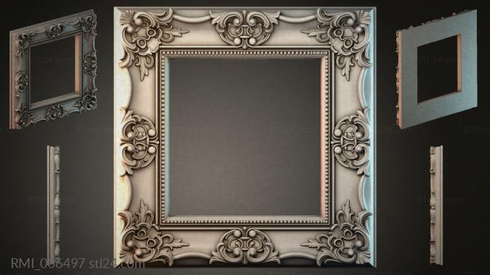 Рамы декоративные, обрамления (RMI_006497) 3D модель для ЧПУ станка