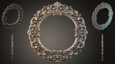 Decorative frames, framing Oval frame with acanthus scrolls and floral rosettes 3d model
