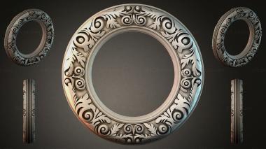 Decorative frames, framing Round frame with acanthus scrolls and rosettes 3d model