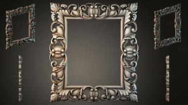 Decorative frames, framing Baroque frame with acanthus and volutes 3d model