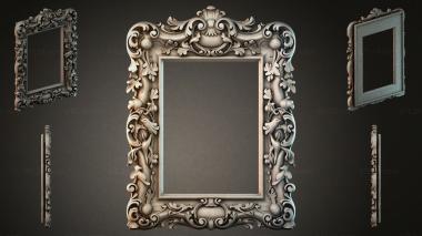 Decorative frames, framing Classic frame with swirls and floral patterns 3d model