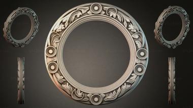 Decorative frames, framing Round frame with acanthus leaves and rosettes 3d model