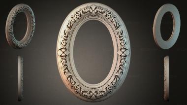 Decorative frames, framing Oval ornamental molding with cartouches and acanthus 3d model