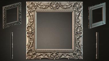 Decorative frames, framing Frame with climbing acanthus and quatrefoils 3d model