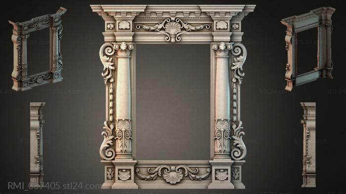 Рамы декоративные, обрамления (RMI_007405) 3D модель для ЧПУ станка