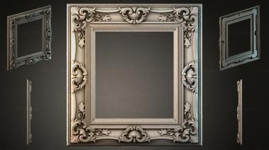 Decorative frames, framing Decorative frame with acanthus scrolls and leaves 3d model