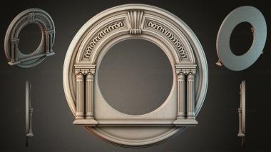 Decorative frames, framing Classic architectural portal with columns and a decorative arch 3d model