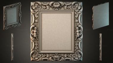 Decorative frames, framing Picture frame with swirls and floral patterns 3d model