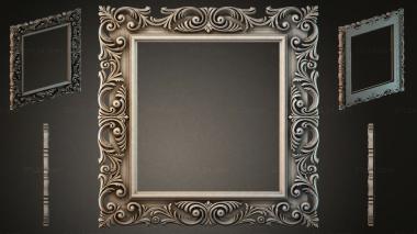 Decorative frames, framing Baroque ornamental frame with scrollwork molding 3d model