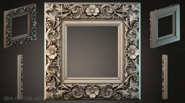 Рамы декоративные, обрамления (RMI_007588) 3D модель для ЧПУ станка