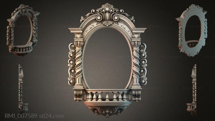 Рамы декоративные, обрамления (RMI_007589) 3D модель для ЧПУ станка