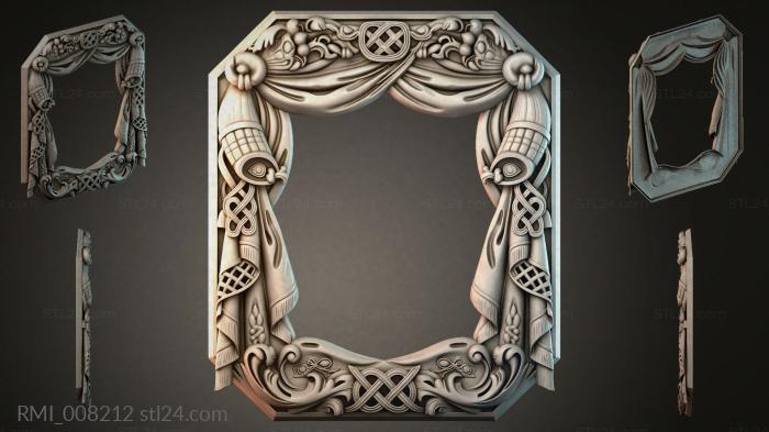 Рамы декоративные, обрамления (RMI_008212) 3D модель для ЧПУ станка