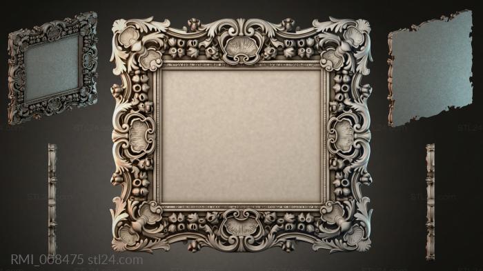 Ornamental frame with volutes and cartouches 3d STL model