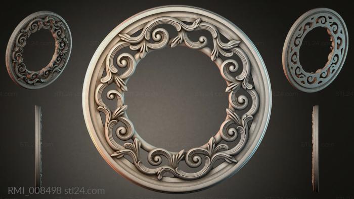 Round ornament with acanthus and volutes 3d STL model