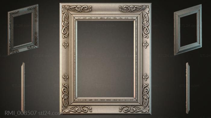 Classic frame with swirls and diamonds 3d STL model